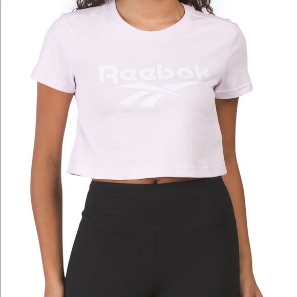 Reebok Crop Logo Tee - Picture 1 of 3